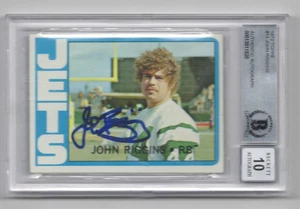1972 Topps Auto Beckett Authentic #13 John Riggins BGS 10 Autograph !! - Picture 1 of 2