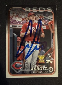 Andrew Abbott Autógrafo Firmado 2024 Topps RC Cincinnati Reds - Imagen 1 de 1