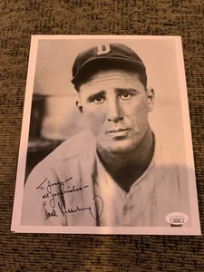 Hank Greenberg Detroit Tigers HOF Auto Signed 8x10 Photo JSA - Picture 1 of 2