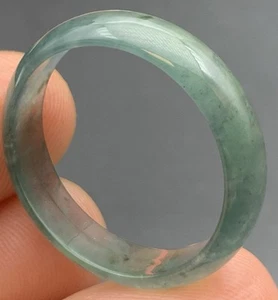 Video Certified Green Natural A Jadeite Jade Round Circle Ring NO.10.25 # 419553 - Picture 1 of 6