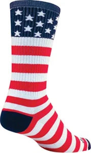 SockGuy Crew USA Flag Sock: Red/White/Blue SM/MD - Picture 1 of 1