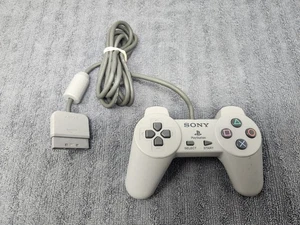 Sony PlayStation 1 OEM Controller SCPH-1080 Gray (Tested) (B) - Picture 1 of 5