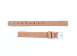 cinturino calvin klein tela color sabbia con fibbia acciaio ansa curva 10 mm - Foto 1 di 2