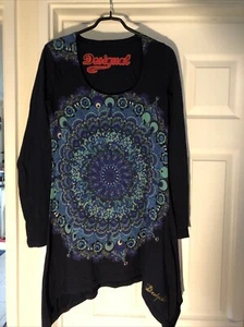 Ladies Desigual Top Navy 6-8 - Picture 1 of 6