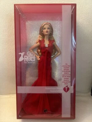  Barbie Go Red for Women American Heart Association 2007 #K7957 etiqueta rosa Foto 1 de 4