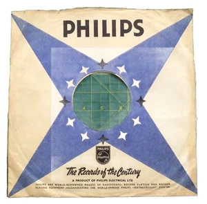 Vintage Philips Label 10” Record Sleeve For Shellac Records In Good Condition - Picture 1 of 2