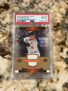 Cal Ripken Jr. 2003 UD Sweet Spot Classic Memorabilia Game Used Jersey PSA 10 - Picture 1 of 2