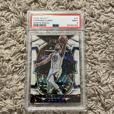 2022-23 Select Stephen Curry Concourse White Disco Prizm /75 Warriors PSA 9