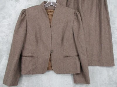 Traje de falda vintage David Benjamin para mujer 6 Lana Midi Blazer modesto Forrado para carrera Foto 1 de 4