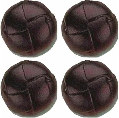 ATbutton Brand 4 Large (7/8 inch), Brown, Genuine Leather Buttons- Hand Crafted - Image 1 of 3