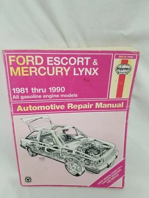 Ford Escort Mercury Lynx 1981 a 1990 Haynes 36016 todos los modelos de motor de gasolina Foto 1 de 4