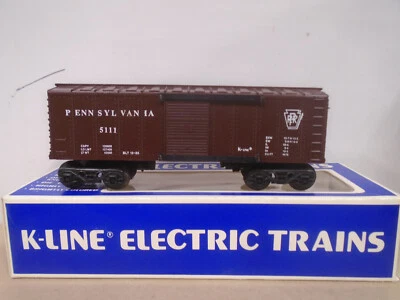 VINTAGE K-LINE #5111 O SCALE PENNSYLVANIA RAILROAD BOXCAR NEW IN BOX - Image 1 of 2