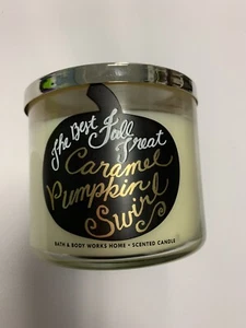 Bath And Body Works Kerze 3 Docht Karamell Kürbiswirbel 14,5 Oz. - Bild 1 von 3