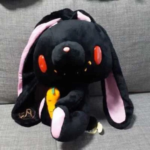 Peluche de conejo Chax-GP sombrío todo uso XL CGP-377 zanahoria comer negro 10" etiquetas sin envío - Imagen 1 de 4