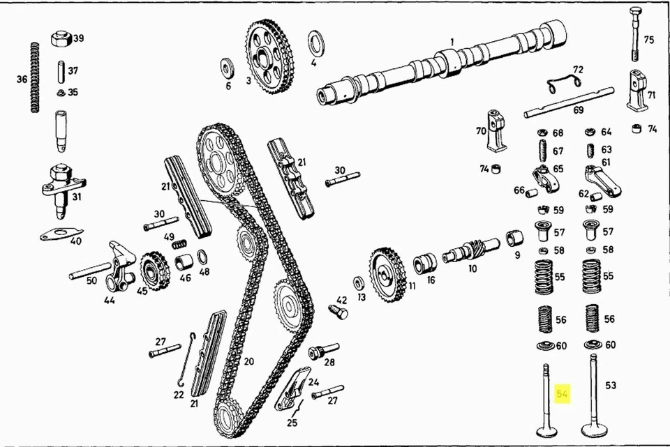 Válvula de escape Mercedes nueva OEM M121 gas W110 W120 W121 R121 Foto 1 de 1