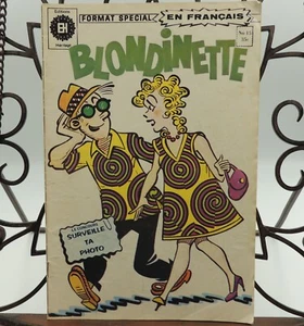 Blondinette #15 1970 Cómic Rubia Francesa Estampado Canadá Patrimonio De Colección Arte de Cubierta - Imagen 1 de 7