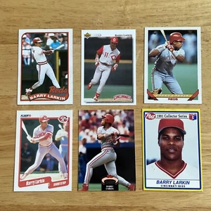 Barry Larkin 6 Baseball Card Lot Reds Fleer Upper Deck Topps Post - Picture 1 of 1