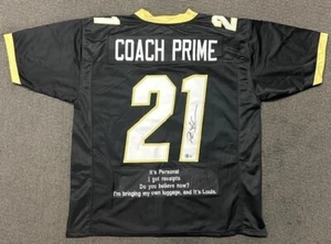 DEION SANDERS COACH PRIME SIGNED AUTO JERSEY BAS #1W683518 *COLORADO BUFFALOES* - Picture 1 of 3