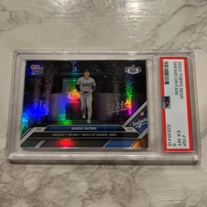 PSA6 Shohei Ohtani 2024 Topps Now Rainbow Foil SP Rare Card Number 1SP Trading - Picture 1 of 3