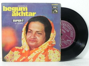 Begum Akhtar Ghazals Super 7' EP 33 RPM Record Rare 1977 Bollywood Indian VG+ - Picture 1 of 6