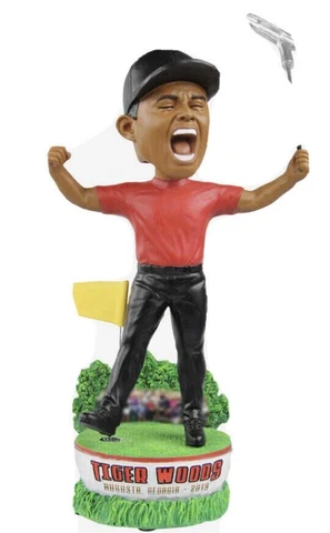 Tiger Woods 2019 Augusta Masters Championship Golf Bobblehead FOCO #'d/322 Cover