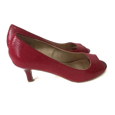 Zapatos Karen Scott rojos 8 1/2 M punta abierta Foto 1 de 4