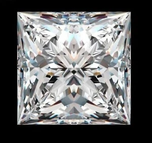Princess Cut Square Shape Diamond Brilliant Cut VVS 1 D Color Loose Gemstone - Picture 1 of 7