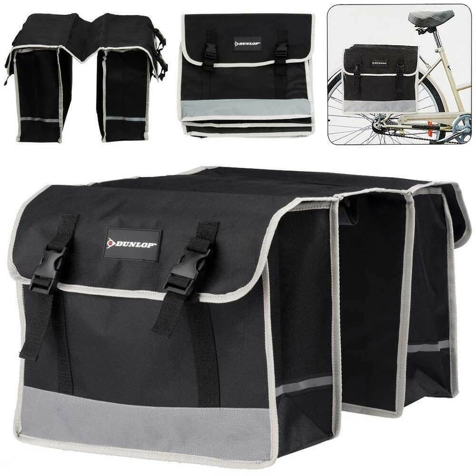 Dunlop Doppel-Fahrradtasche - Schwarz