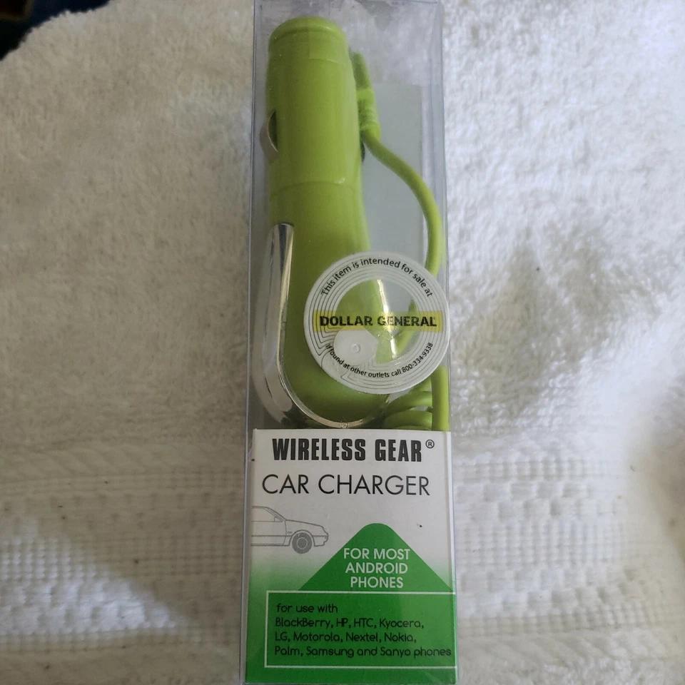Беспроводное автомобильное зарядное устройство зеленое для большинства телефонов Adroid 3,5 дюйма - Изображение 1 из 1