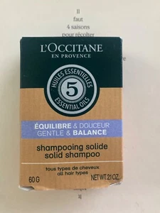 Champú sólido L'Occitane Gentle and Balance, 2,1 oz, 60 g nuevo en caja - Imagen 1 de 1