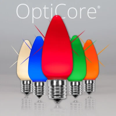 25 C9 Multicolor Smooth OptiCore Twinkle LED Christmas Lights Replacement Bulbs - Image 1 of 3