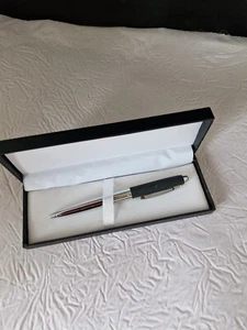 Bolígrafo Negro N Plata Tinta Azul En Caja Regalo Cumpleaños Maestro Regalo - Imagen 1 de 5