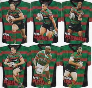 2009 Select NRL Classic Series - Holofoil-Die-Cut-Jersey RABBITOHS Team Set (6)