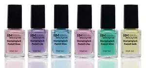 6x 5ml Stamping Pastell Lack Set Rosa Lila Stempellack Nagellack Nail Art Nagel - Bild 1 von 7