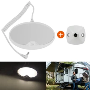 12V RV LED Dome Light Portable Puck Light Camper Bedside 3500K w/Switch - Picture 1 of 8
