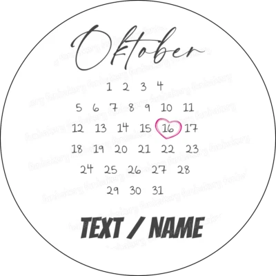 Kalender Tortenbild Party Deko personalisiert Burn Away Cake Flamme essbar Datum - Bild 1 von 4