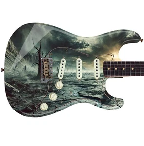 Guitar Custom Wrap 'The Apocalypse Wasteland' Horror Printed Graphic Sticker - Picture 1 of 6