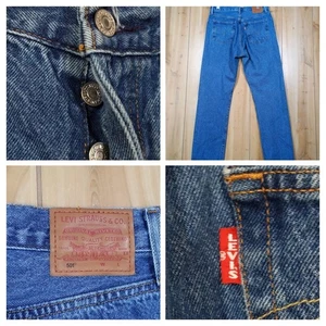 Levi's Premium Big E 501 Jeans Blau Denim Regular W29 L32 Button Fly 29x32 - Bild 1 von 17