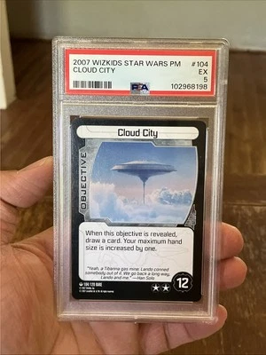 STAR WARS wizkids #104 PM Cloud City Card 2007 Graded PSA 5 EX Pocketmodel TCG - Image 1 of 3
