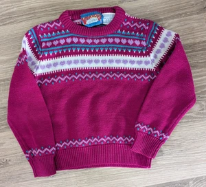 VTG 80s Girl’s Multicolor Striped Sweater Warm N' Cozy Size 6X - Picture 1 of 6