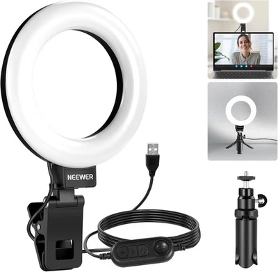 Neewer BR60 5” Selfie Ring Light with Clip and Mini Tripod  - Image 1 of 4
