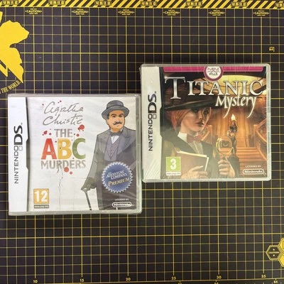 Lot 2 Nintendo DS AGATHA CHRISTIE: THE ABC MURDERS Titanic Mystery PAL Brand NEW - Image 1 of 4