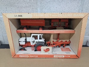ERTL CASE 2390 DIECAST TRACTOR FARM SET DELUXE BARN 1/16 Plow Disk Disc Wagon - Picture 1 of 7