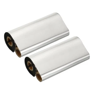 4.33"x295' Wax Thermal Transfer Ribbon, 2 Roll 1/2" Core Ribbon with Core, Black - Afbeelding 1 van 6