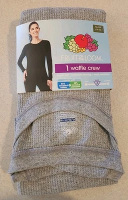 Top térmico waffle para mujer Fruit of the Loom XL (16-18) GRIS #10725 Foto 1 de 4