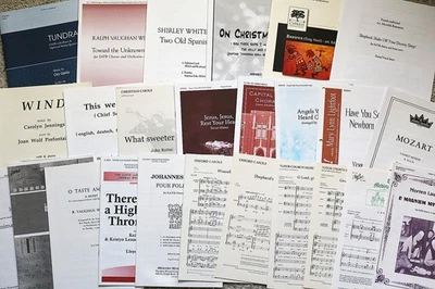 Lot of 26 Sacred & Secular Vocal Choral Octavos Sheet Music for Choir - Image 1 of 3