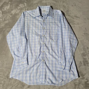 Camisa de vestir Brooks Brothers calce clásico azul a cuadros 16-32 algodón Supima sin hierro - Imagen 1 de 7