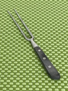 JA Henckels Inox Twin Stainless Carving Fork Wood Handle Germany - 11 3/8" - Picture 1 of 11