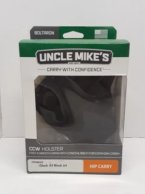 Nueva funda negra Glock 43 derecha Tío Mike's 54CCW68BGL CCW OWB Foto 1 de 4