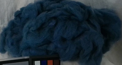 variegated blue romney wool roving for spinning felting fiber arts knit crochet - Image 1 of 3